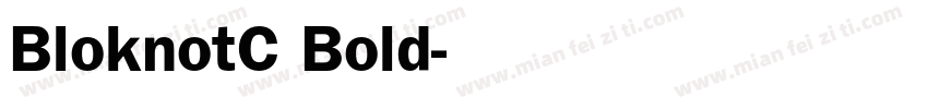 BloknotC Bold字体转换
